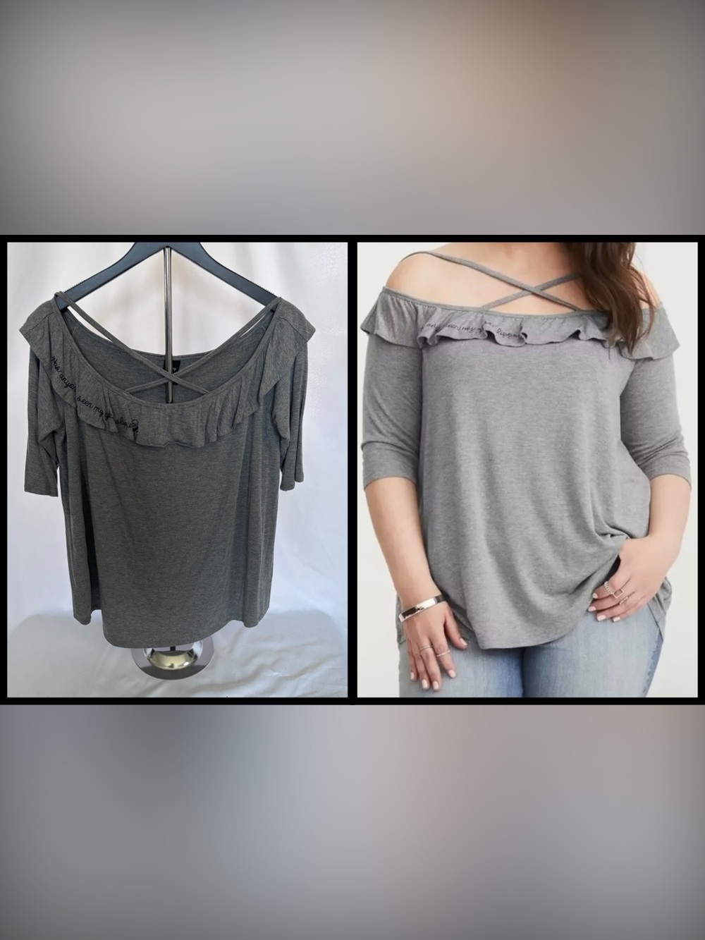 TORRID | Disney Cinderella Grey Off Shoulder Tee